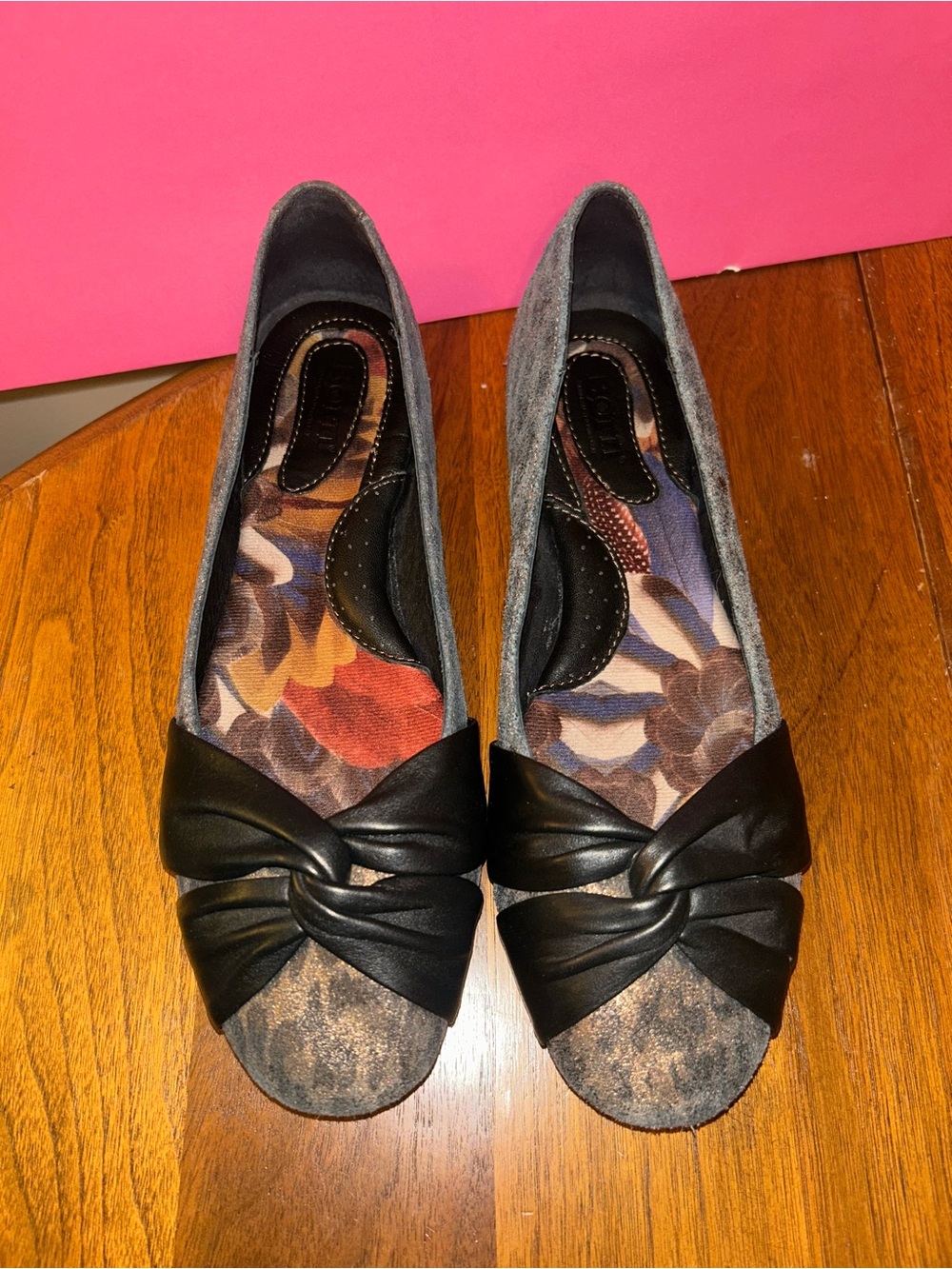 Born LillyAnimal Print Leather Upper&Lining Slip-on Shoes Flats Size 9.5 Women’s